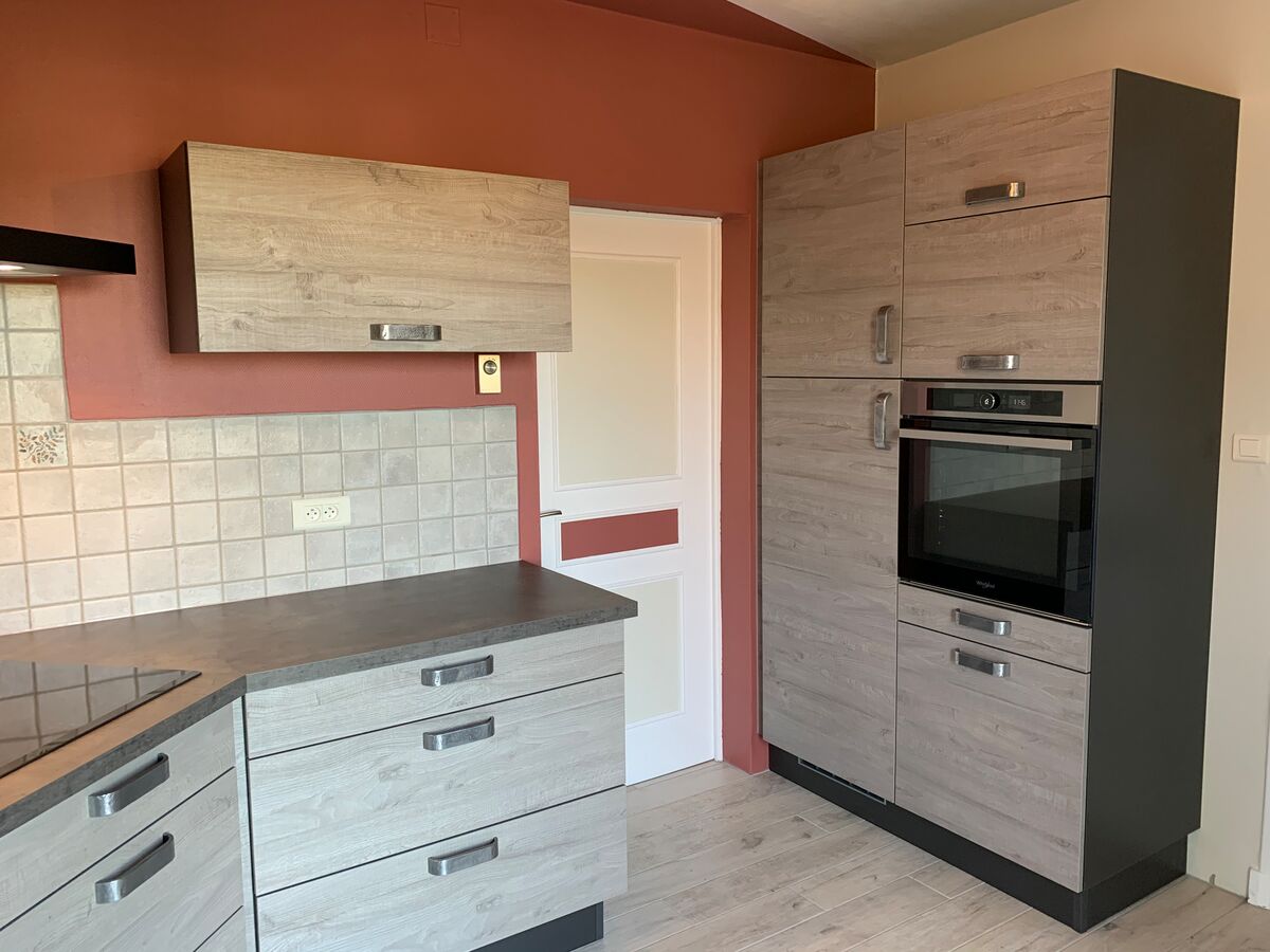 Cuisine avant-après sur mesure Label Chêne Sable Synchrone