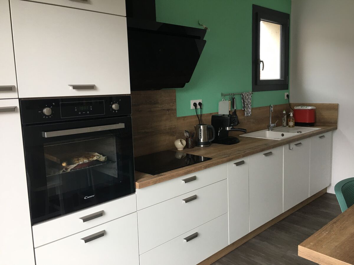 Cuisine avant-après sur mesure Trend Blanc Mat