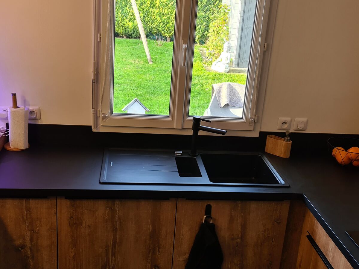 Cuisine avant-après sur mesure Trend Hipster et Noir Pearl