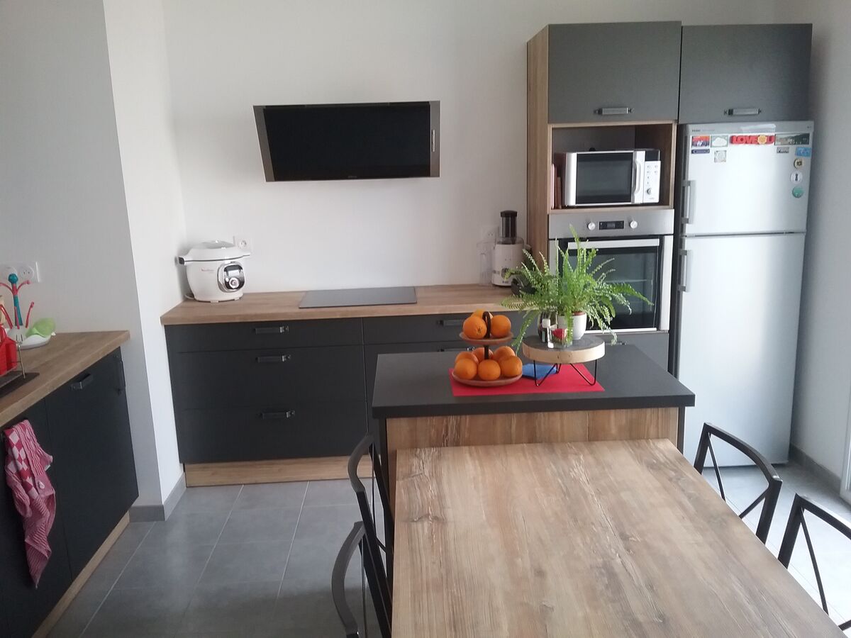 Cuisine avant-après sur mesure Label Métal Brossé