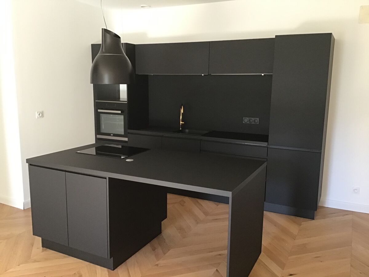 Rénovation cuisine équipée sur mesure Pearl Jet Noir Pearl