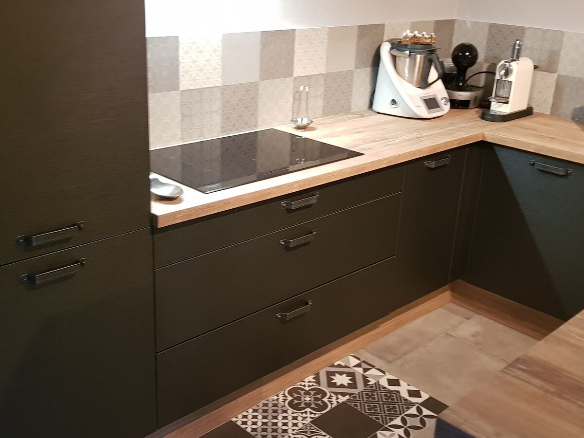 Rénovation cuisine équipée sur mesure Vista Métal Brossé