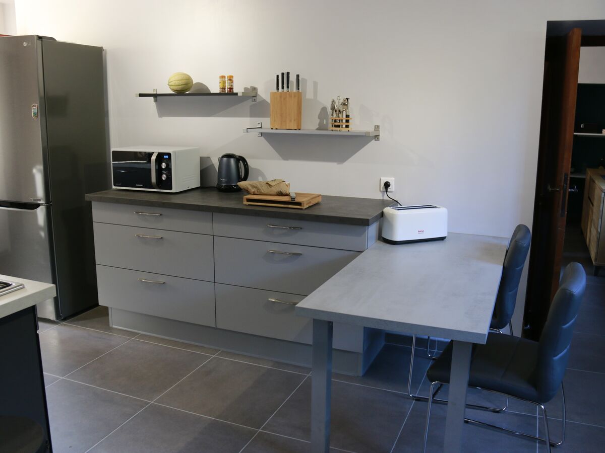 Rénovation cuisine équipée sur mesure Vega Prem's Ombre et Gris Mistigris