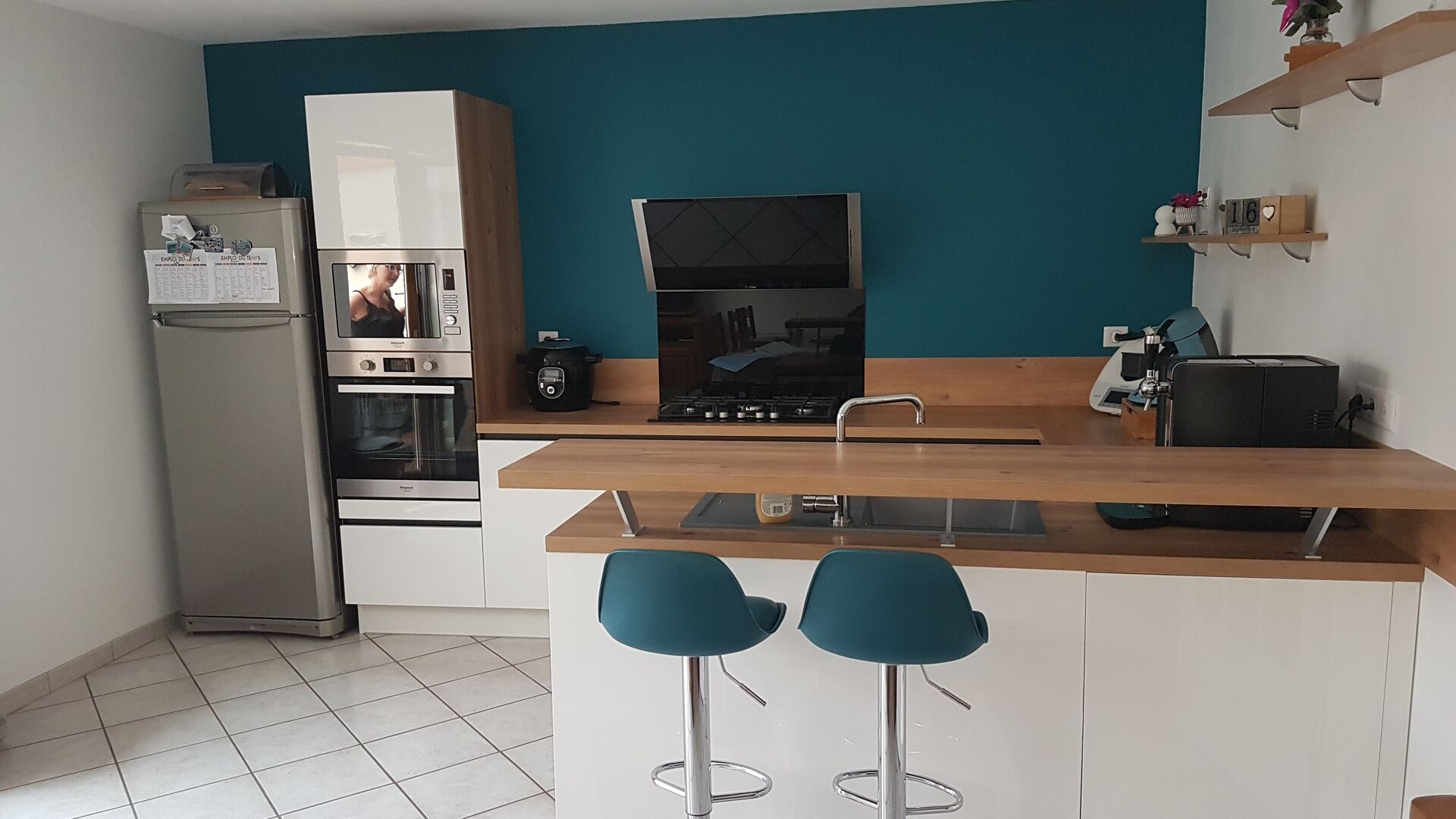 Cuisine équipée sur mesure Light Blanc Brillant