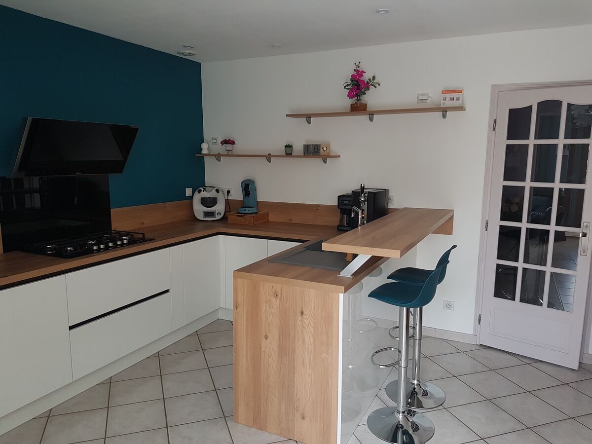 Cuisine avant-après sur mesure Light Blanc Brillant