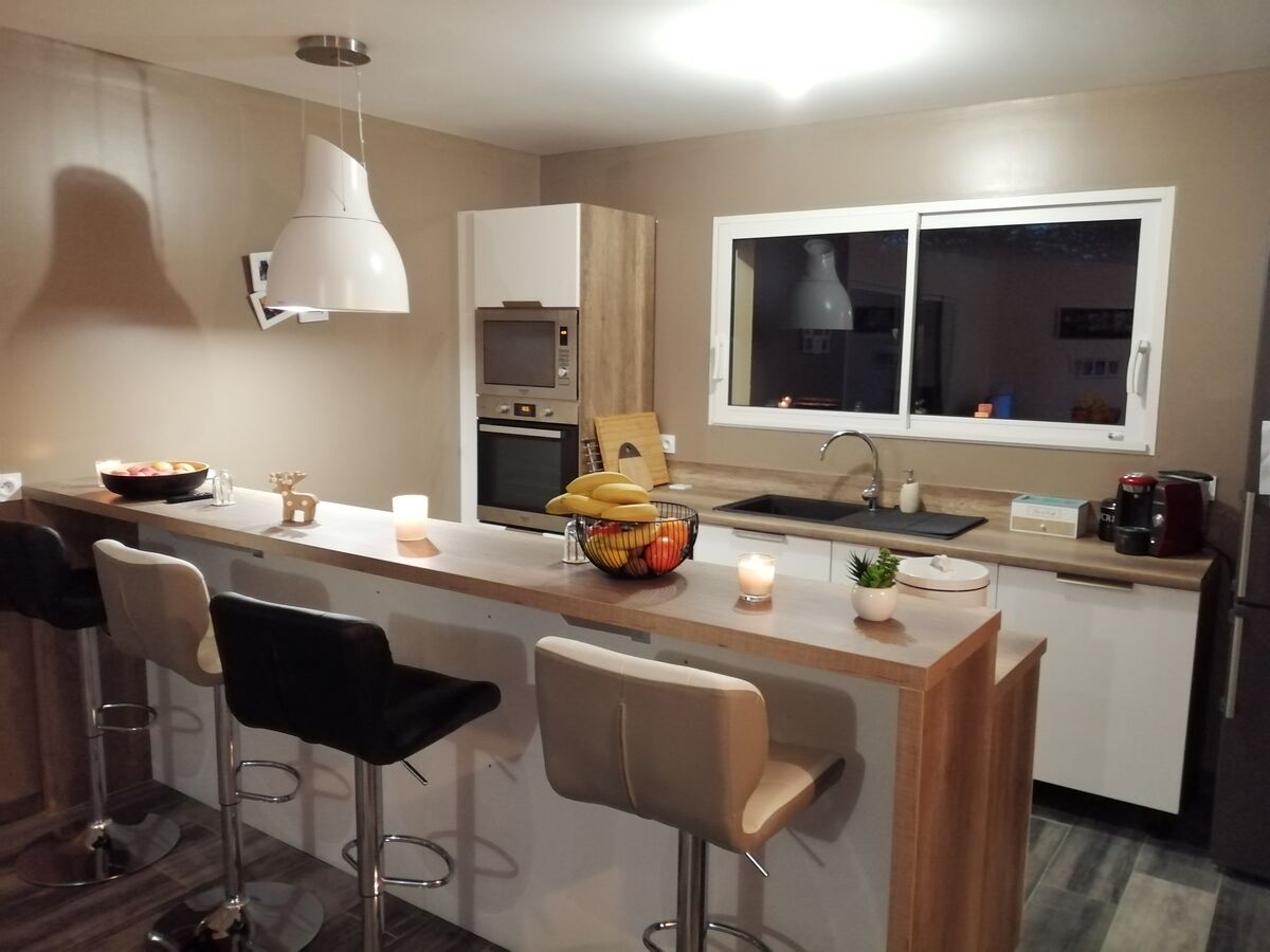 Cuisine avant-après sur mesure Light Blanc Brillant