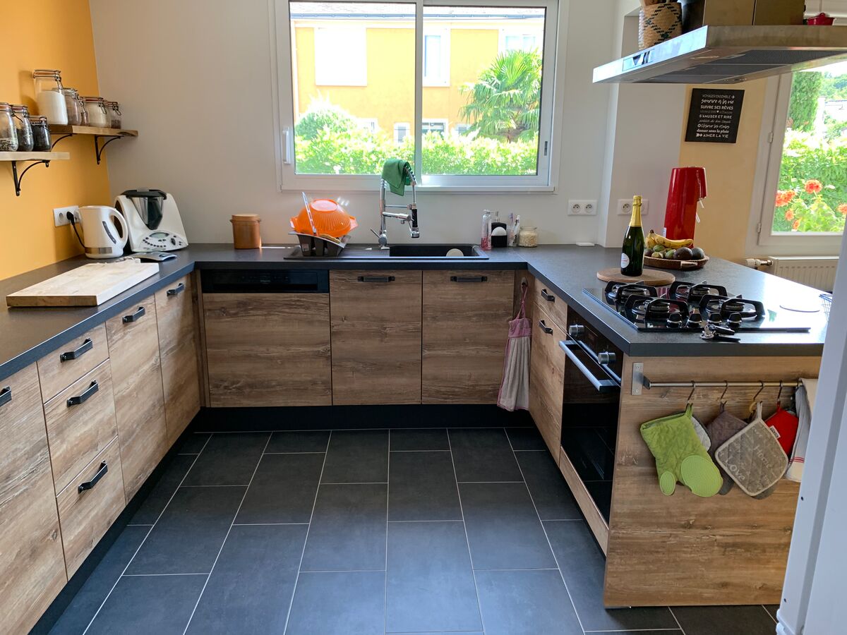 Cuisine avant-après sur mesure Vega Hipster Wood