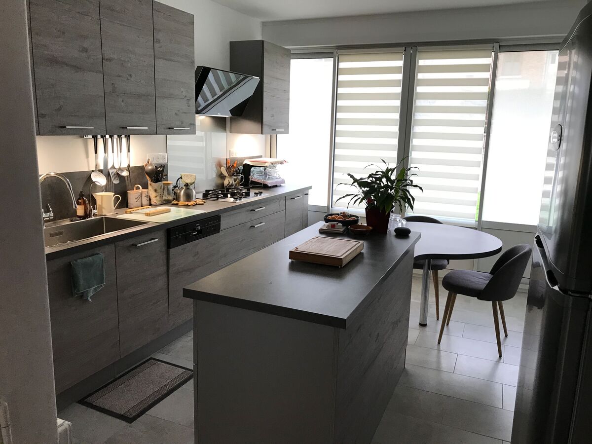 Cuisine avant-après sur mesure Label Chêne Sable Synchrone