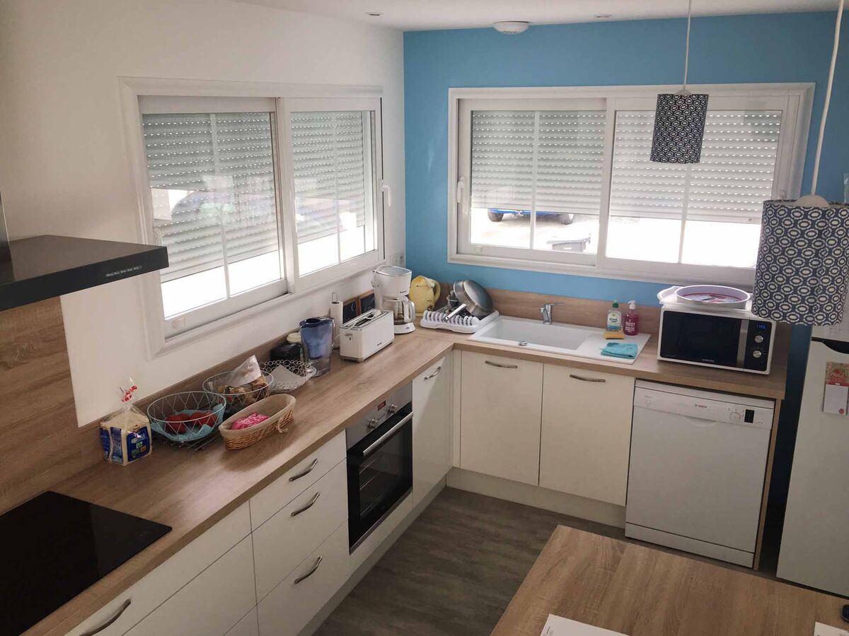 Cuisine avant-après sur mesure Light Blanc brillant