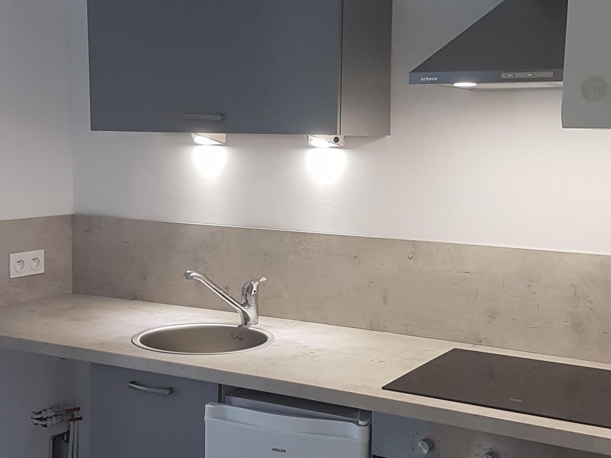 Cuisine avant-après sur mesure Vega Prem's Gris Minéral