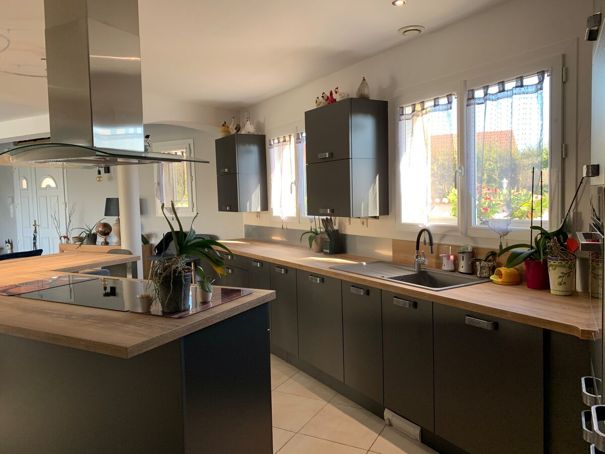 Cuisine avant-après sur mesure Label Métal Brossé