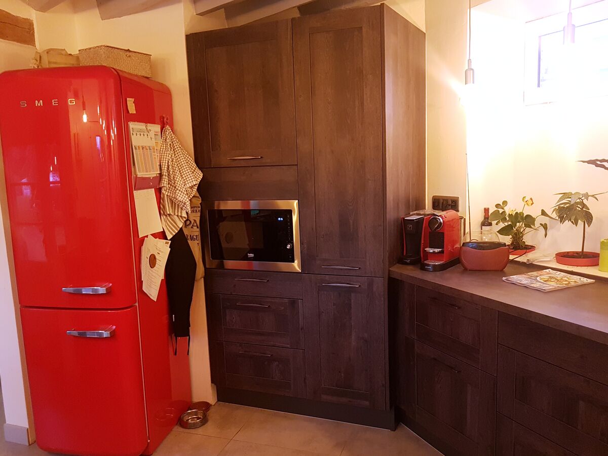 Rénovation cuisine équipée sur mesure Trend Cube Woody Dark