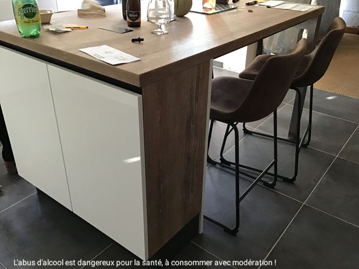 Cuisine avant-après sur mesure Light Blanc Brillant