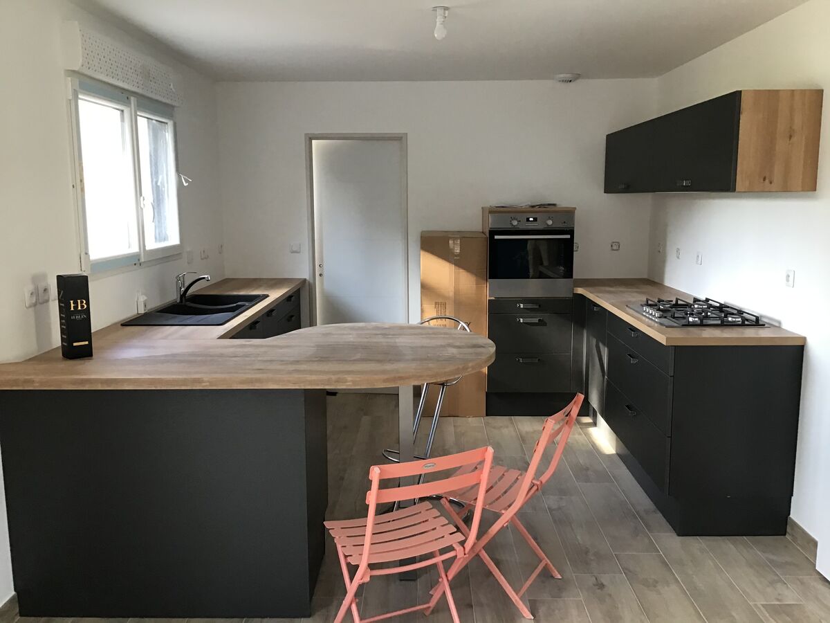 Cuisine avant-après sur mesure Label Métal Brossé