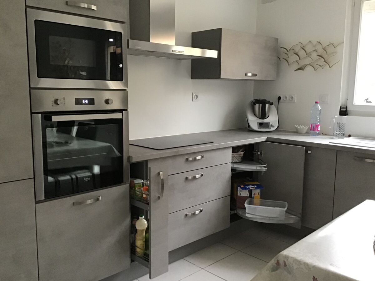 Cuisine avant-après sur mesure Trend Béton Clair