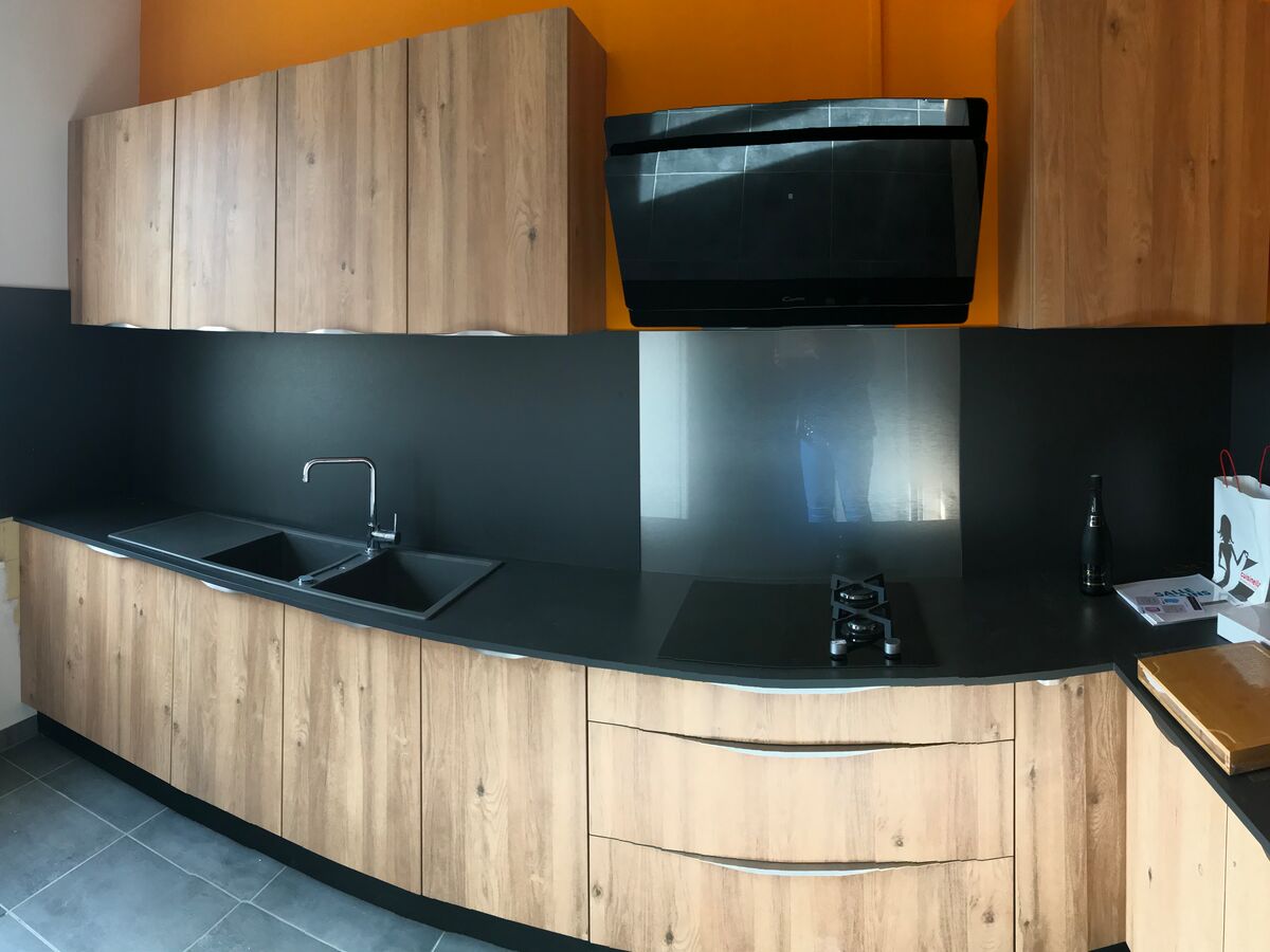 Cuisine avant-après sur mesure Trend Chêne Honey