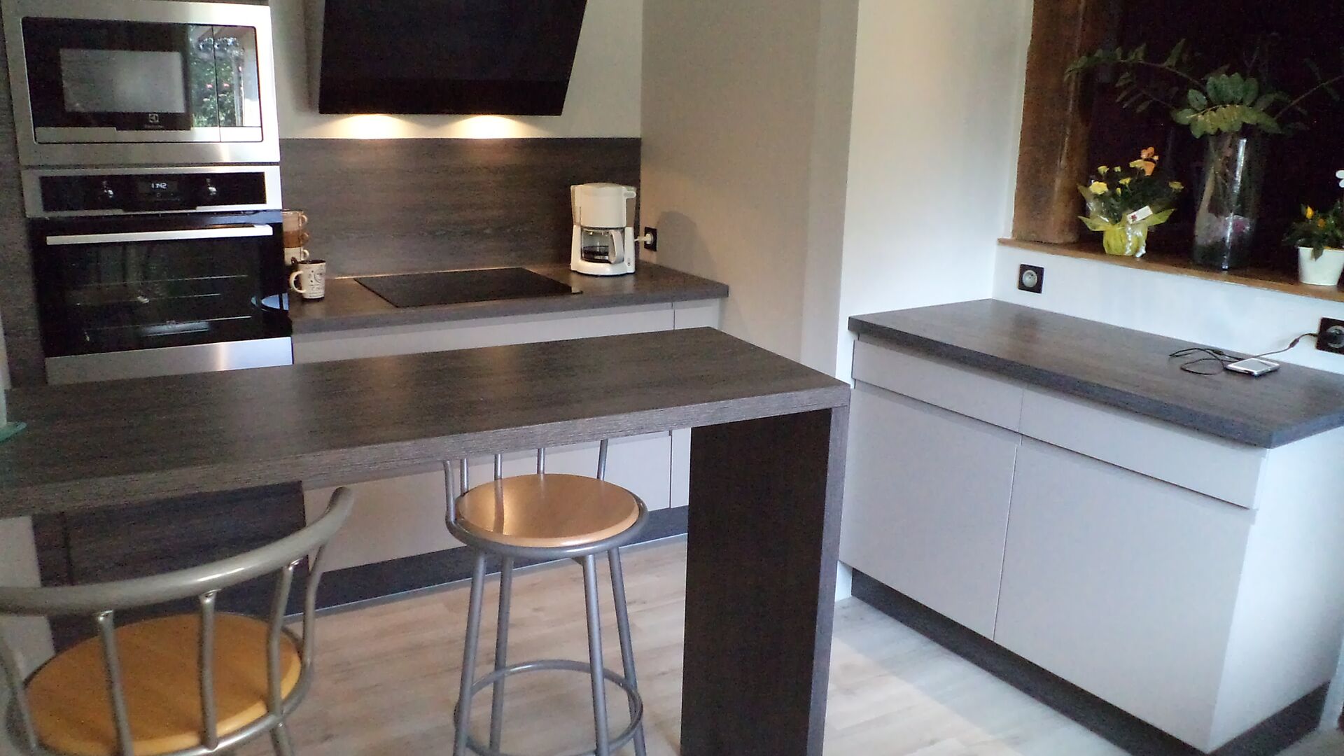 Cuisine équipée sur mesure Pure Laque Laqué Taupe Mat