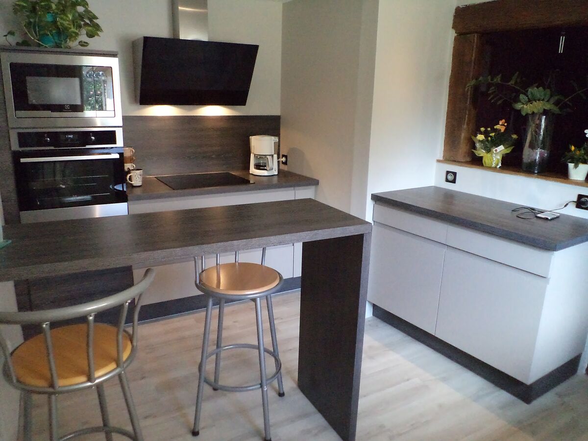 Cuisine équipée sur mesure Pure Laque Laqué Taupe Mat