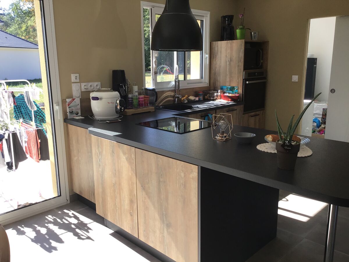 Cuisine avant-après sur mesure Trend Hipster Wood