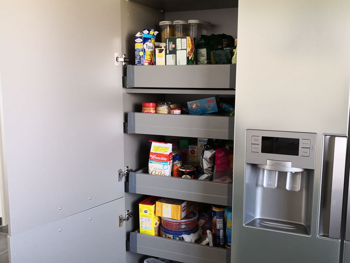 Cuisine avant-après sur mesure Trend Quartz Métal