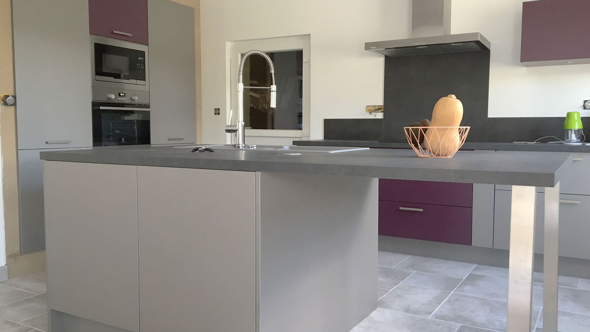 Cuisine équipée sur mesure Trend + Gris minéral