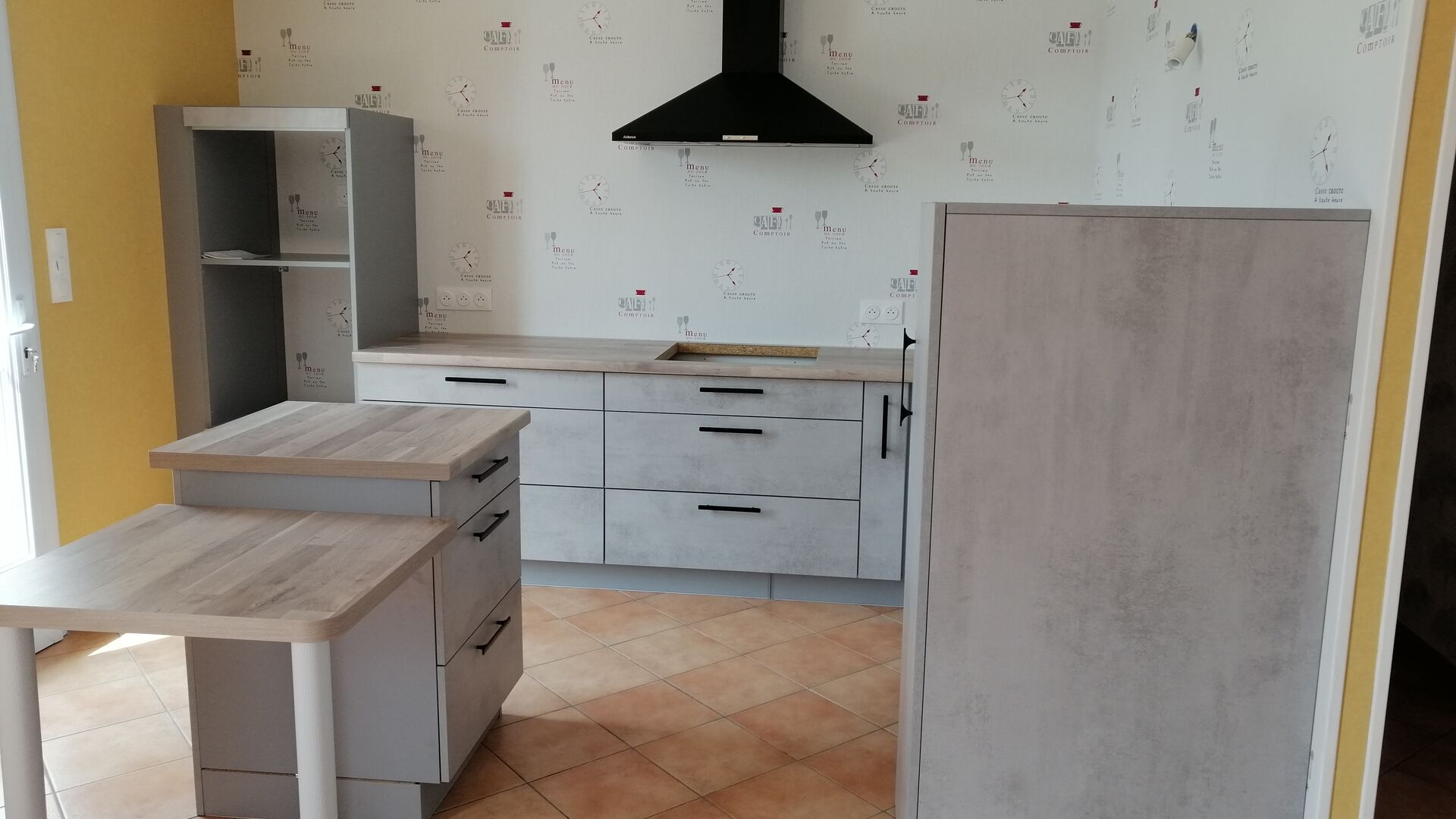 Cuisine équipée sur mesure Véga Béton Clair