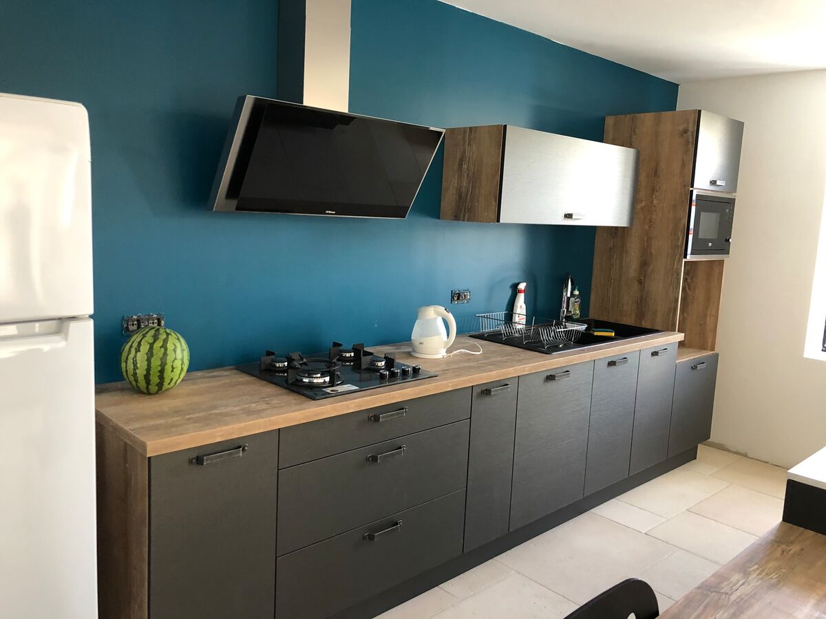 Cuisine avant-après sur mesure Label Métal Brossé