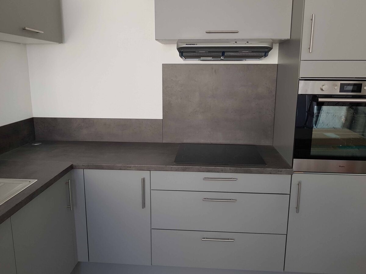 Rénovation cuisine sur mesure Vega Prem'S Gris minéral