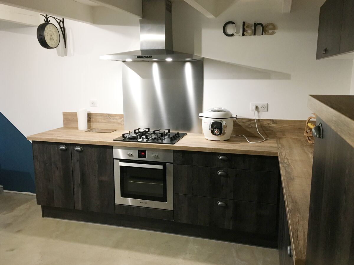 Rénovation cuisine équipée sur mesure Vega Woody Dark