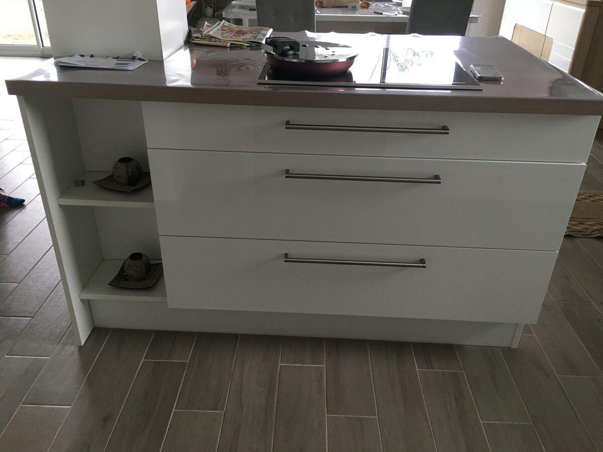 Cuisine avant-après sur mesure Light Blanc Brillant