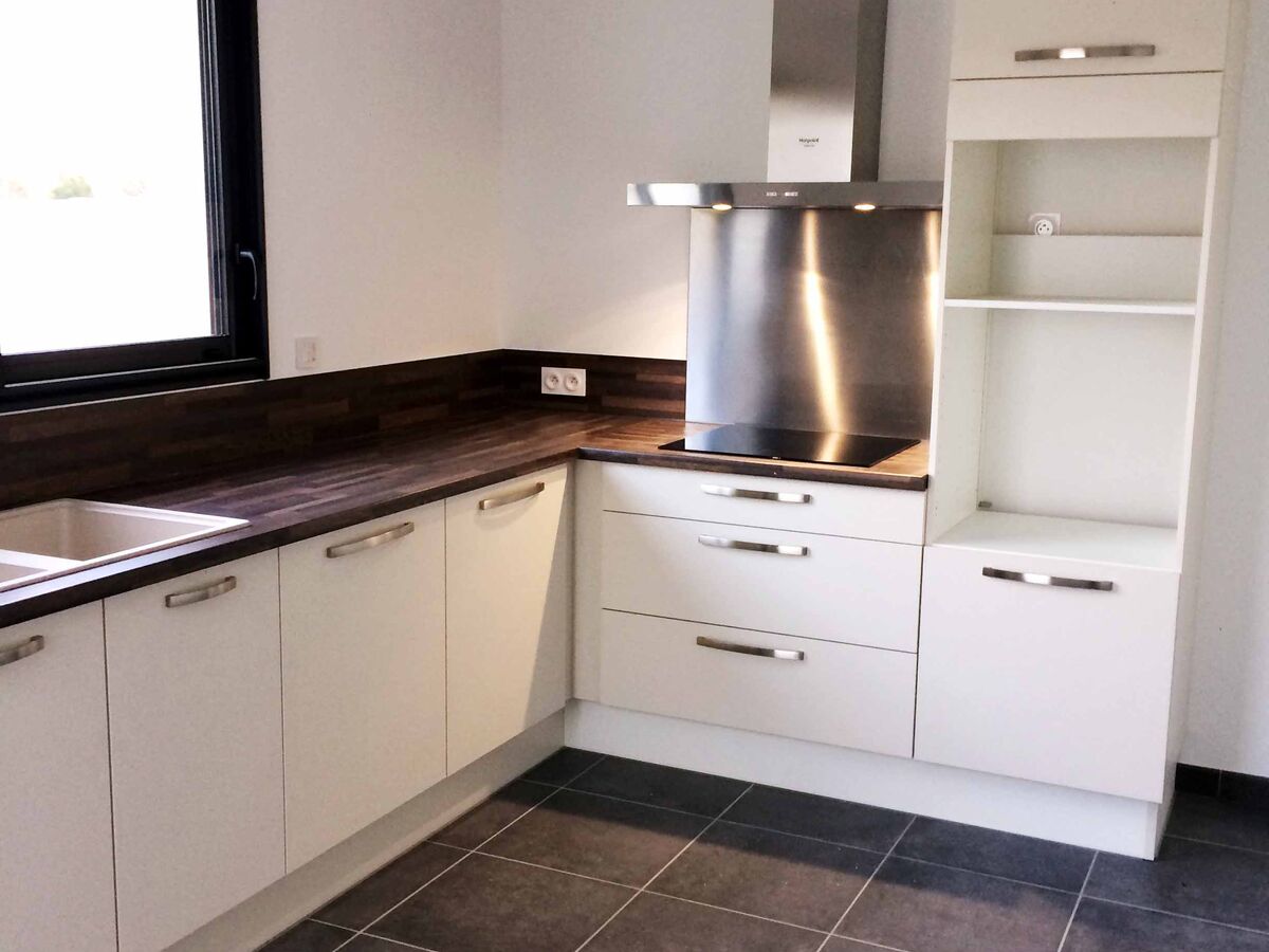 Rénovation cuisine sur mesure Vega Prem'S Blanc