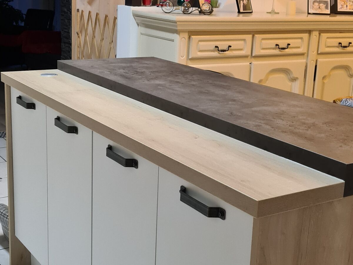 Cuisine avant-après sur mesure Trend Blanc Mat