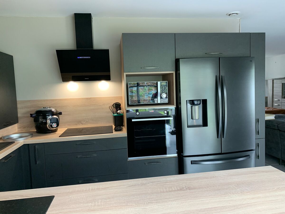 Rénovation cuisine équipée sur mesure Label Métal Brossé