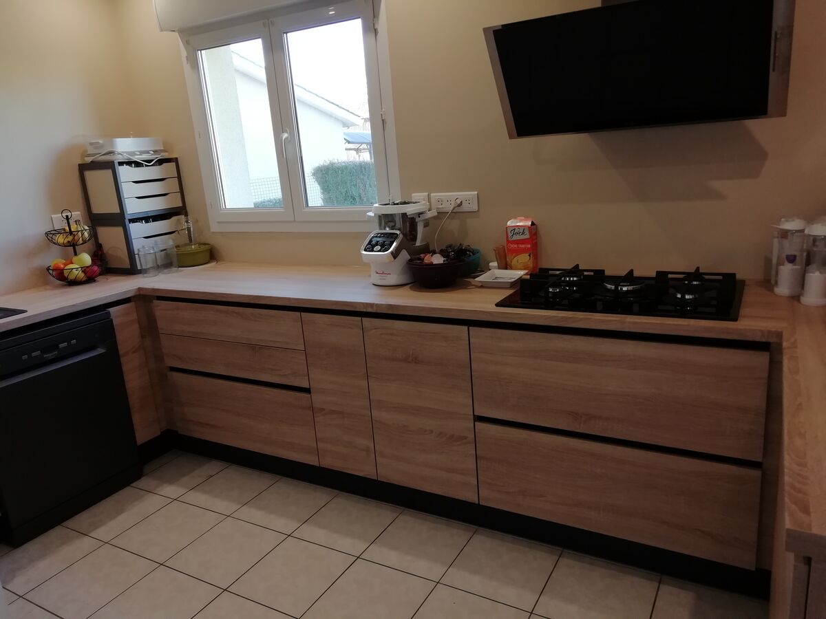 Cuisine avant-après sur mesure Trend Chêne Timber