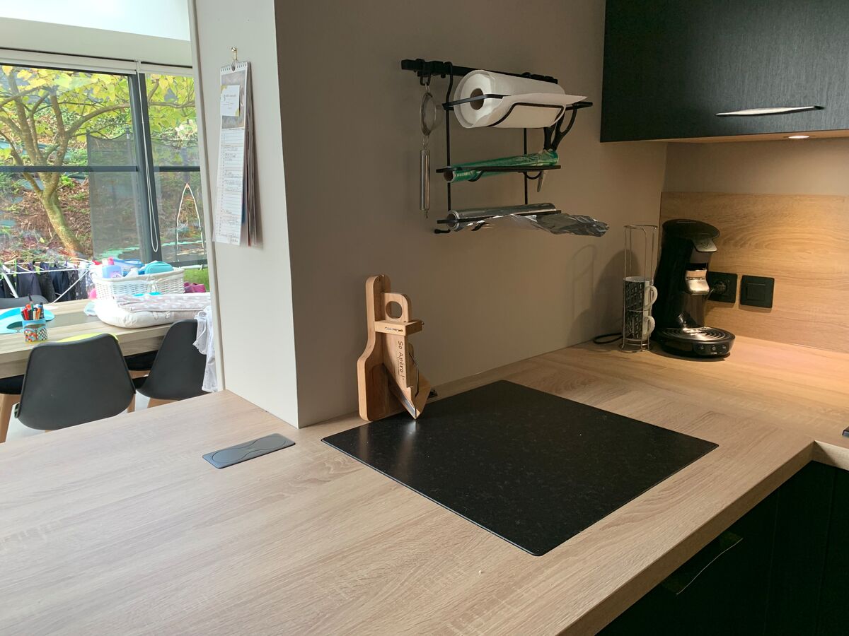 Cuisine avant-après sur mesure Label Métal Brossé