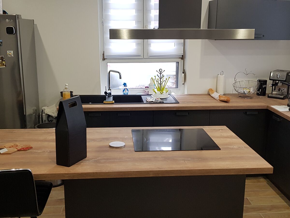 Cuisine avant-après sur mesure VISTA Métal Brossé