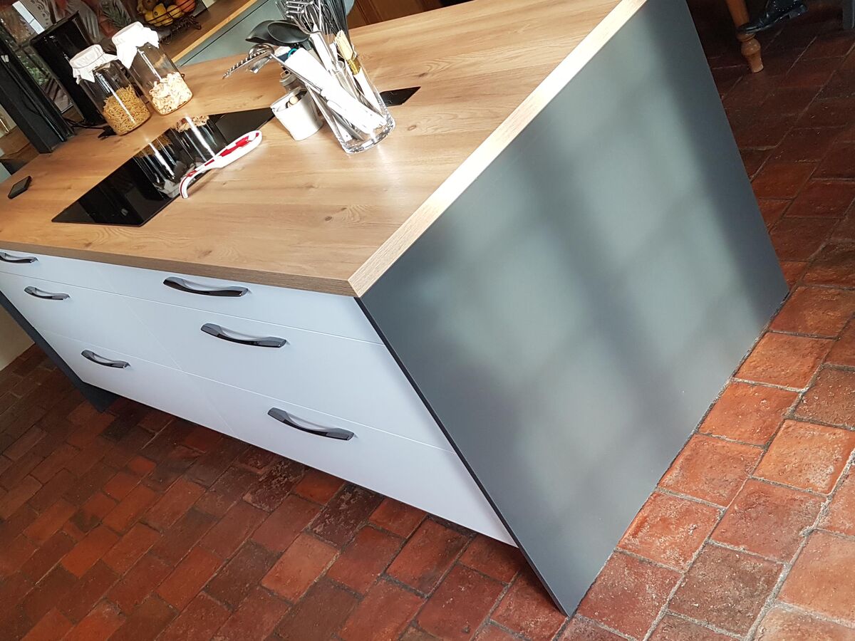 Cuisine avant-après sur mesure Touch Ice Laqué Soft