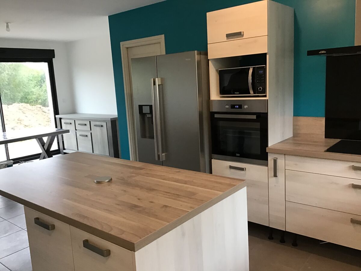 Cuisine avant-après sur mesure Vega Artic Wood