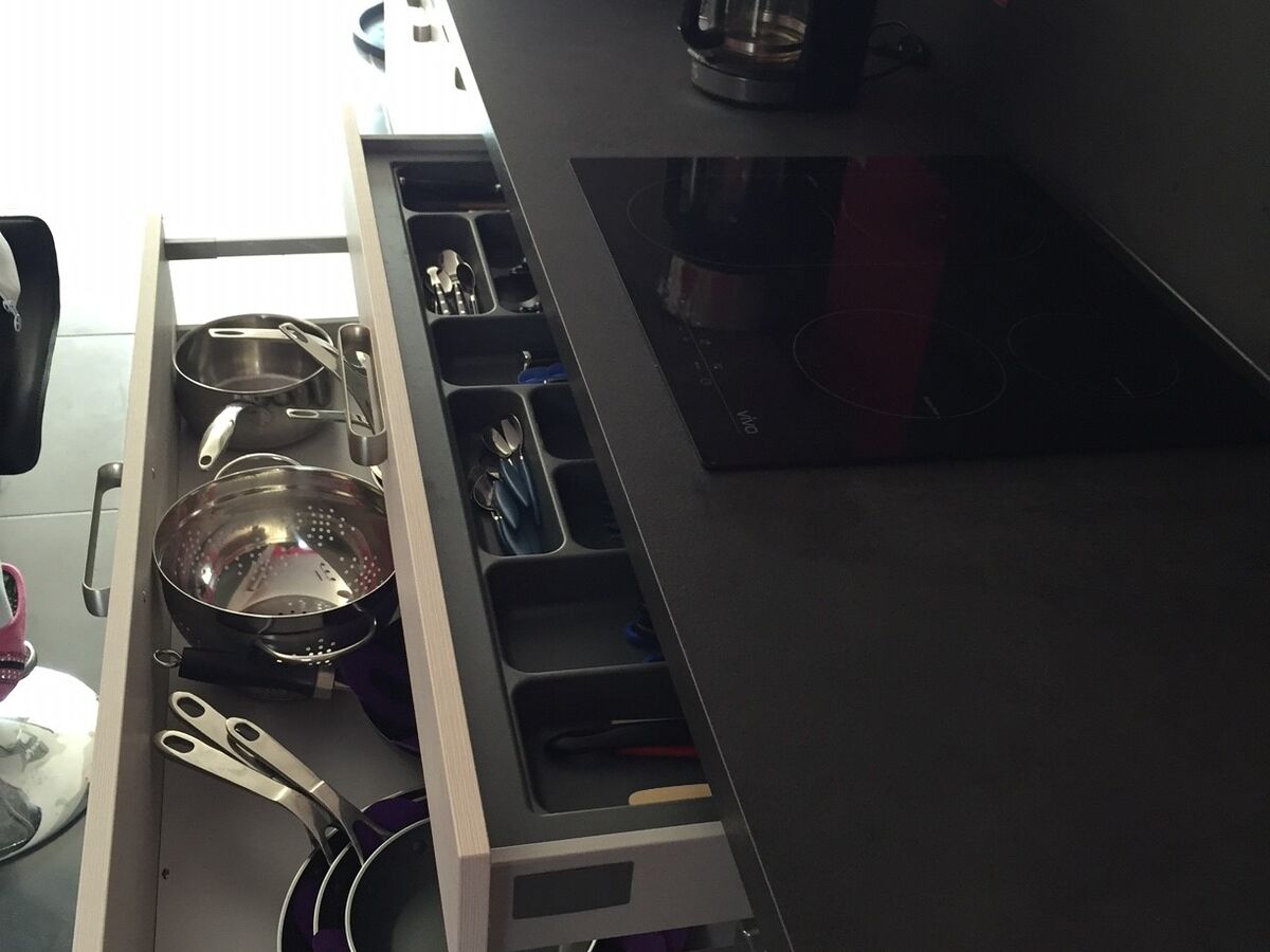 Cuisine avant-après sur mesure Vega + Artic wood