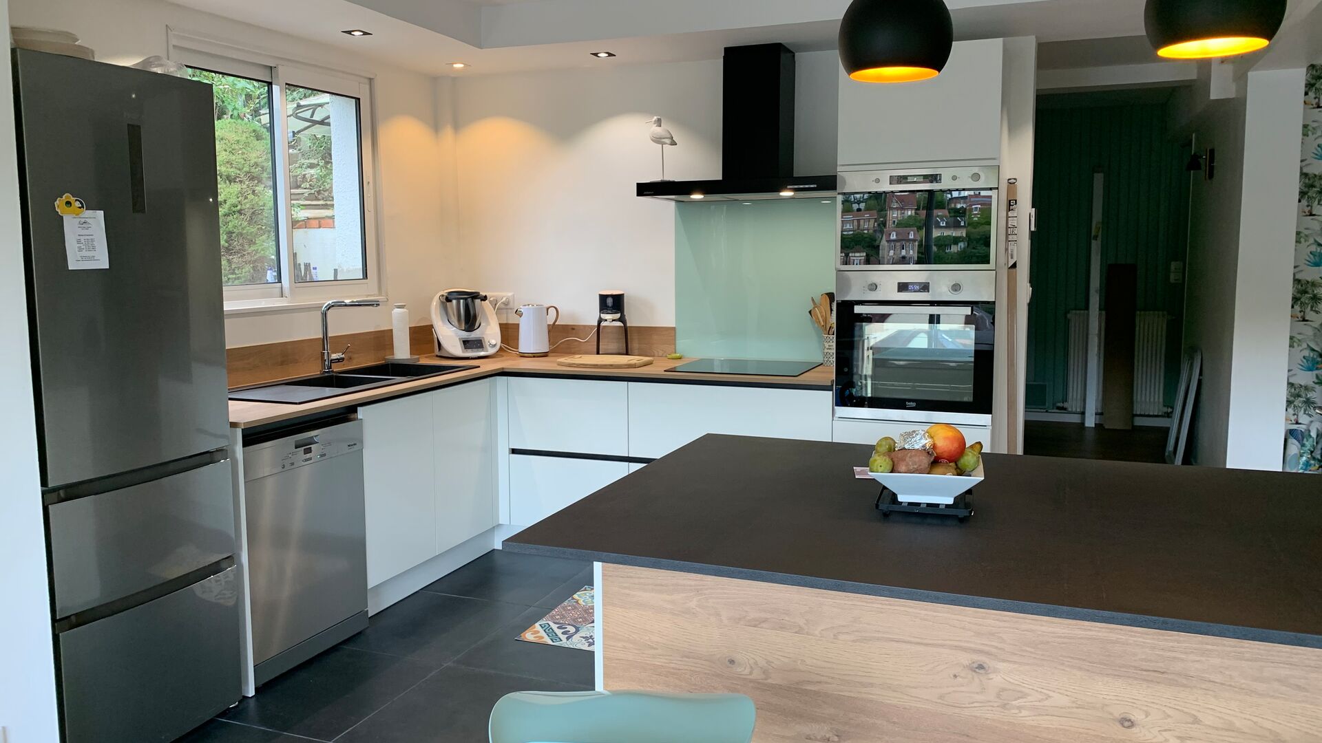 Cuisine équipée sur mesure Color Laqué Blanc