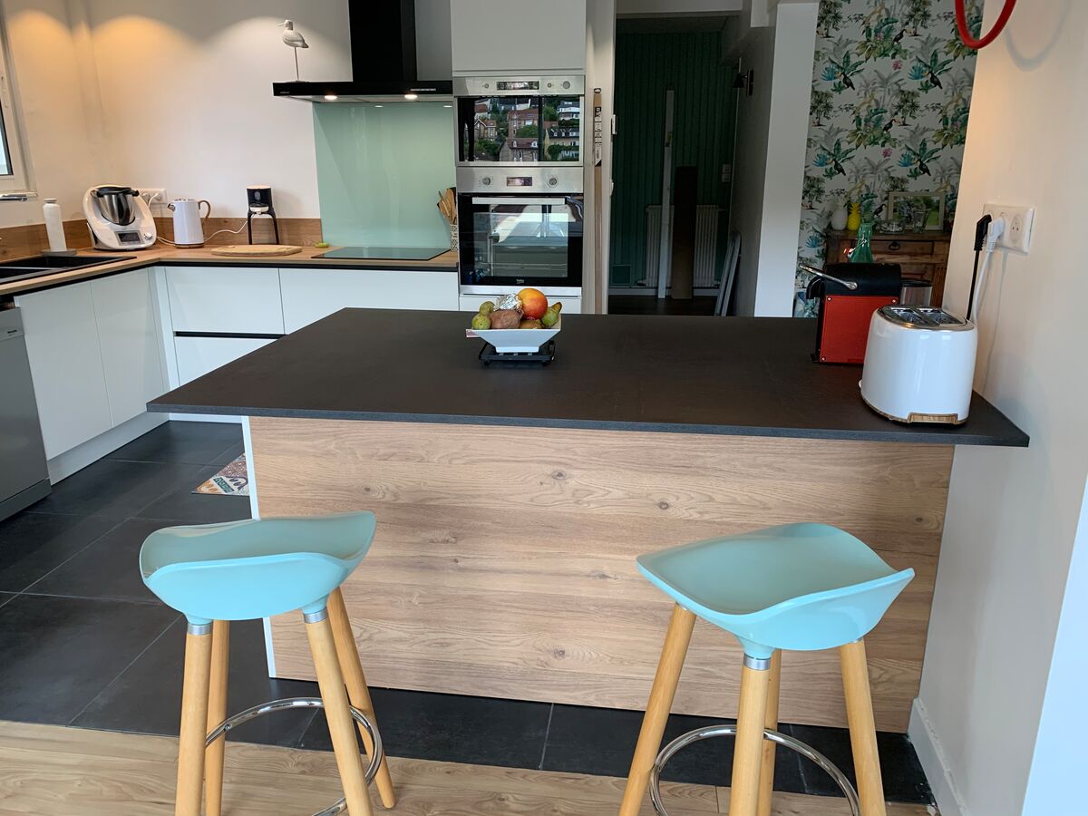 Rénovation cuisine équipée sur mesure Color Laqué Blanc