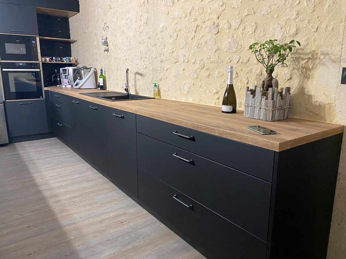 Rénovation cuisine équipée sur mesure Pearl Noir Pearl