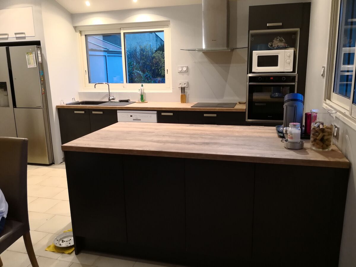 Rénovation cuisine équipée sur mesure Vega Prem's Ombre