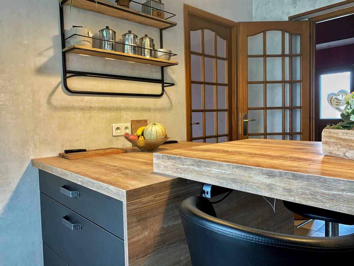 Cuisine avant-après sur mesure Label Métal Brossé