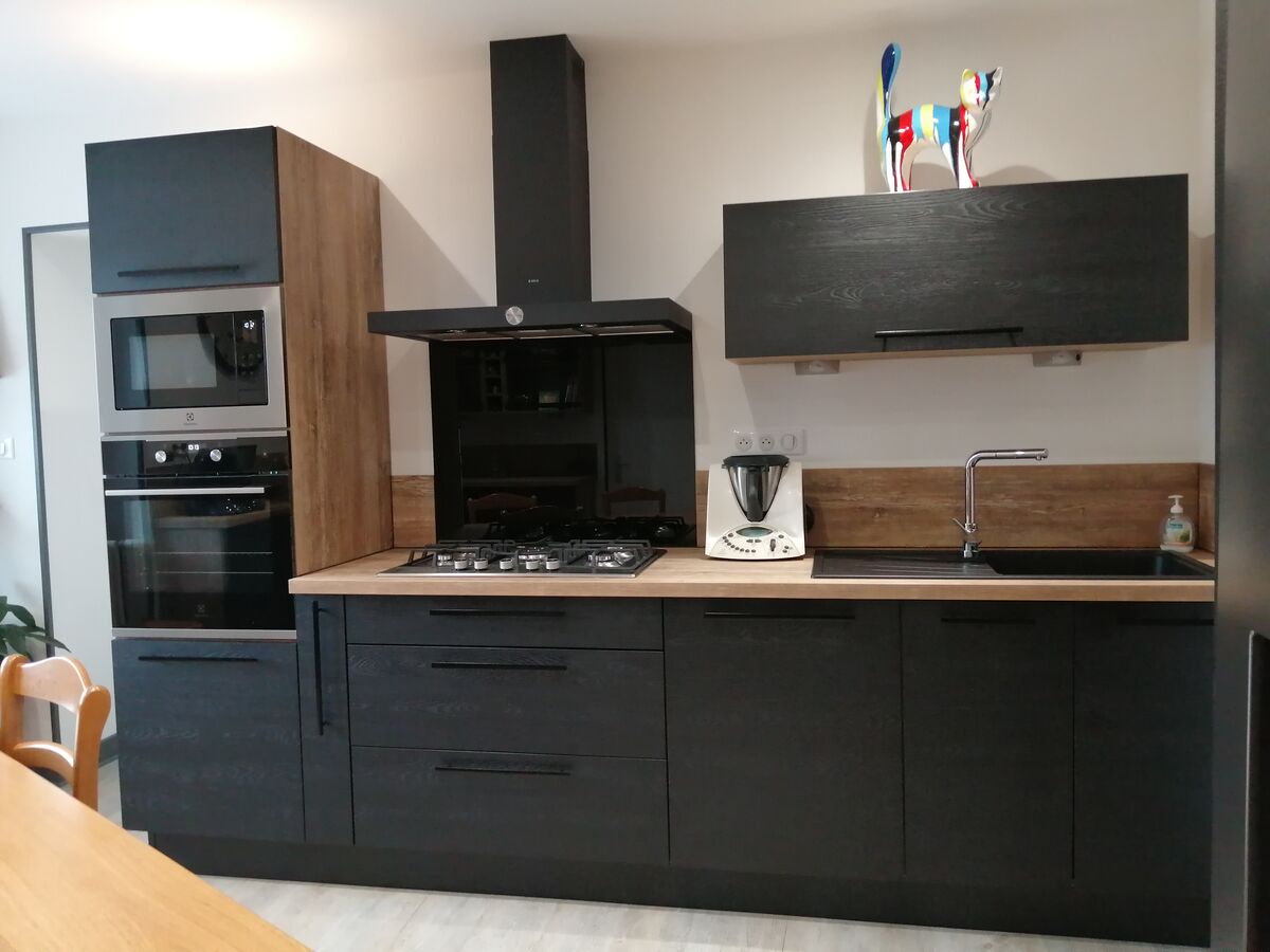 Rénovation cuisine équipée sur mesure Label Dark Oak