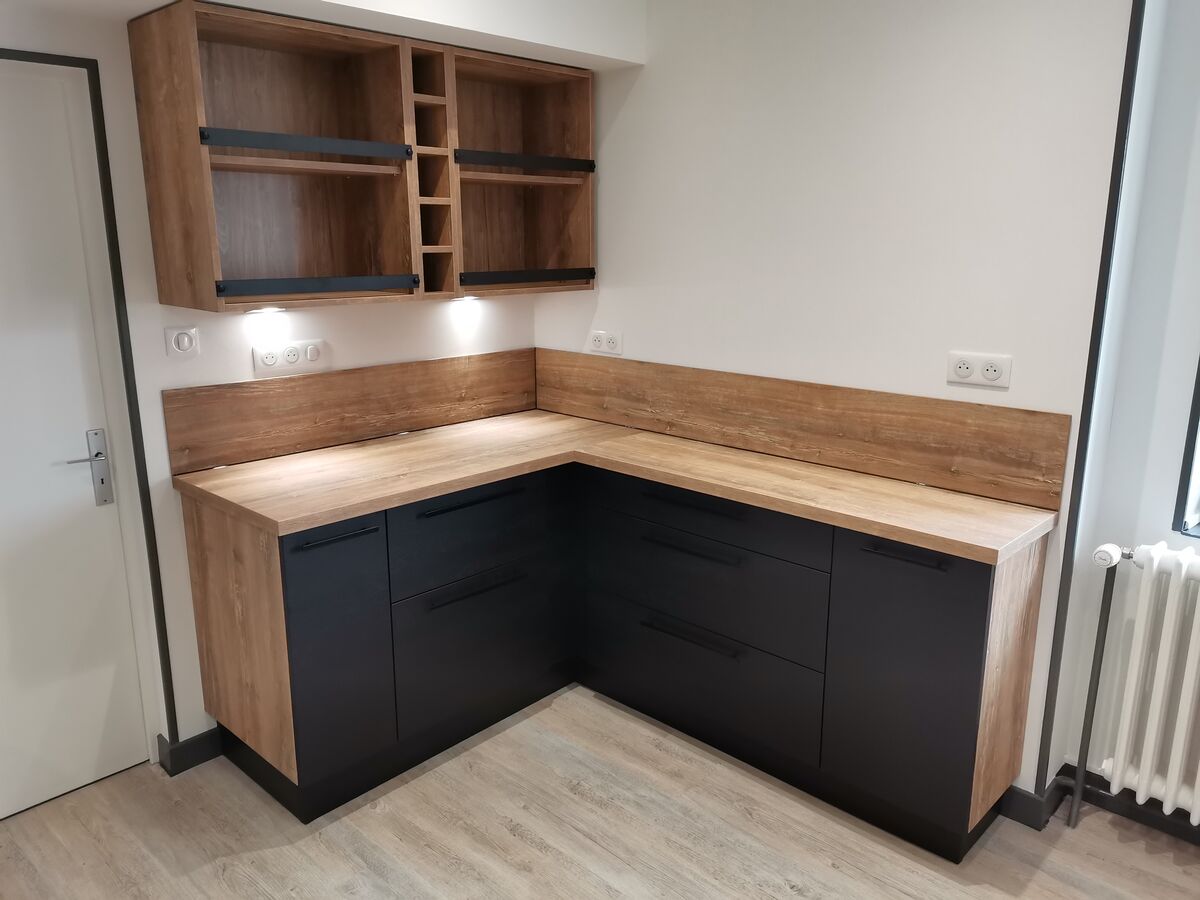 Cuisine avant-après sur mesure Label Dark Oak