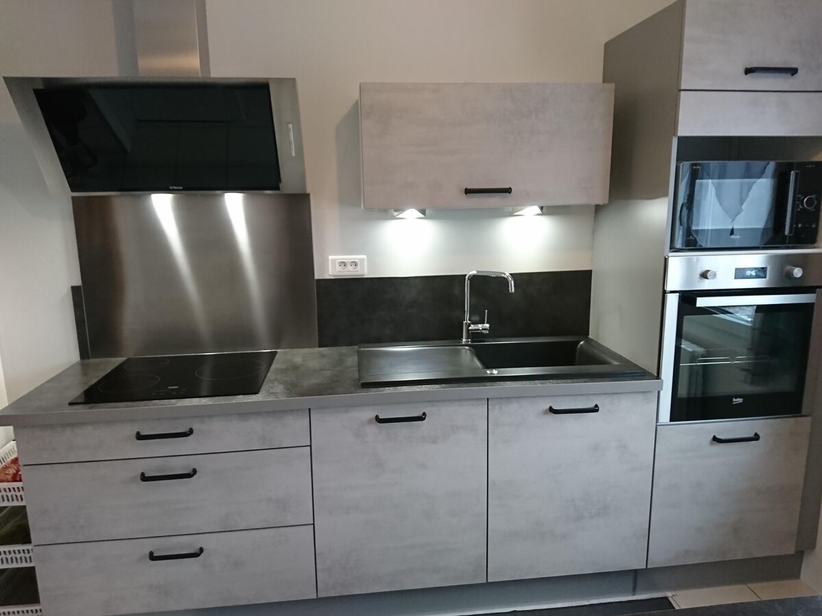 Cuisine équipée sur mesure Vega Béton Clair