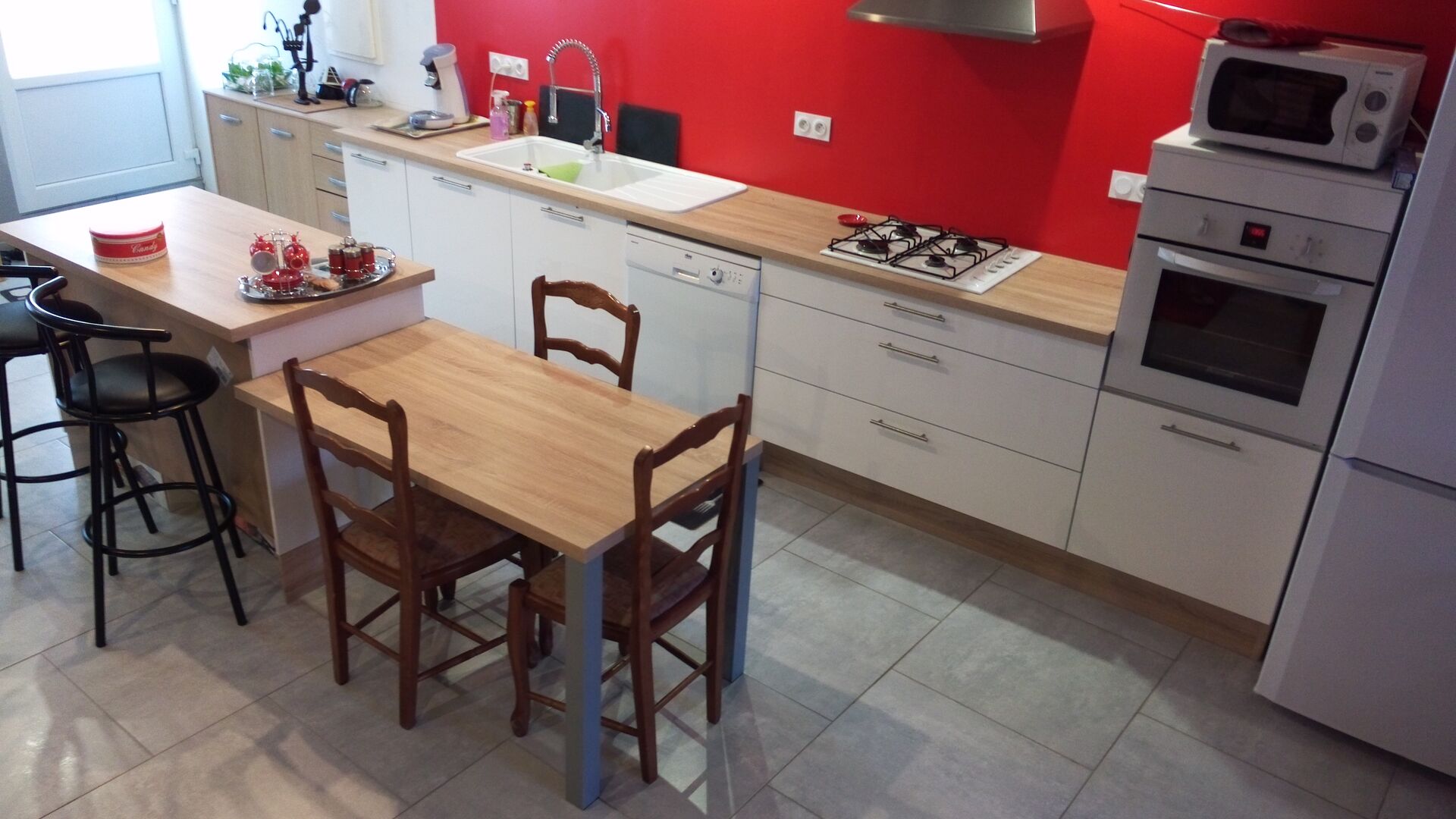 Cuisine équipée sur mesure Petilla Blanc brillant