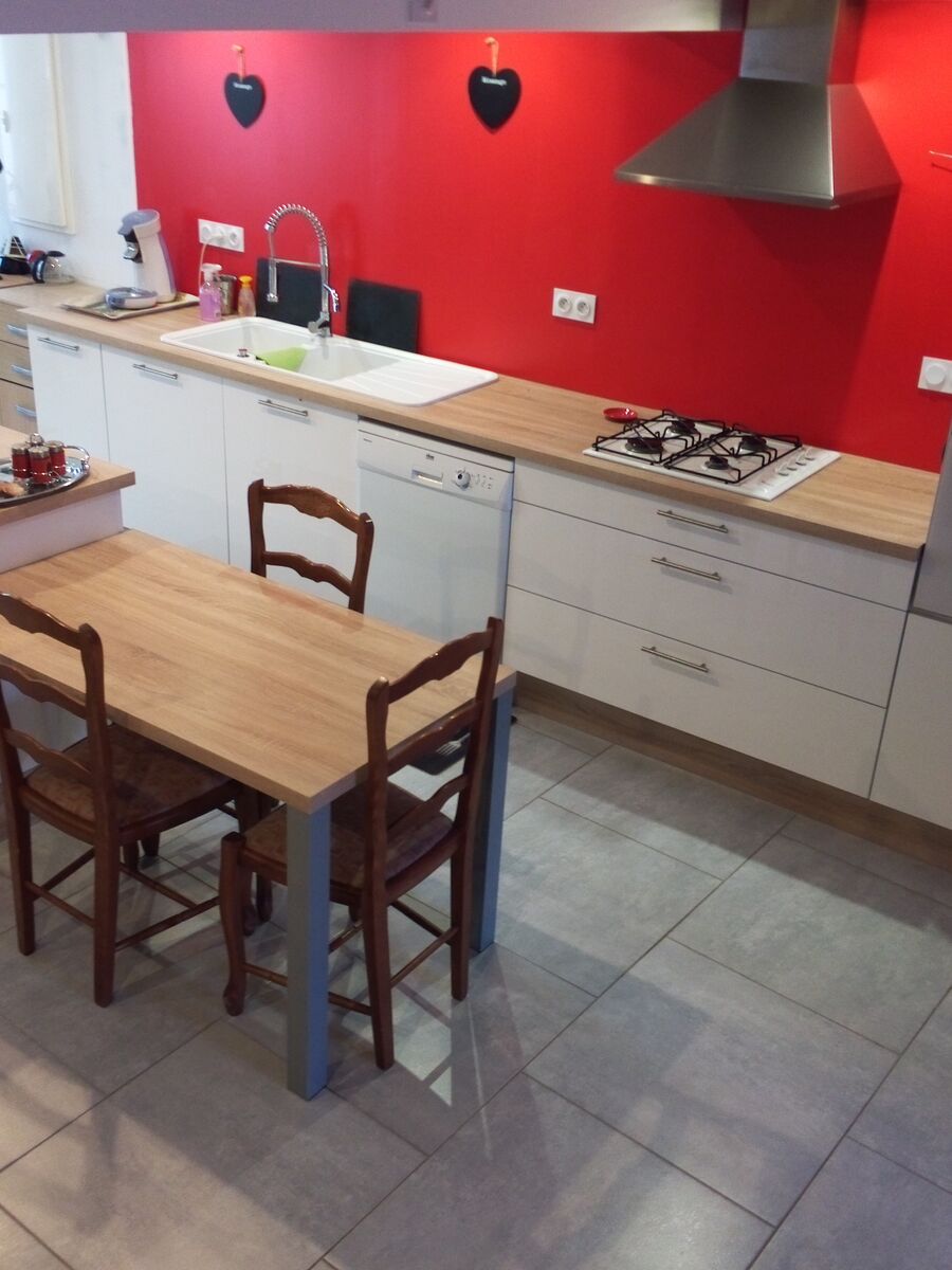 Cuisine équipée sur mesure Petilla Blanc brillant