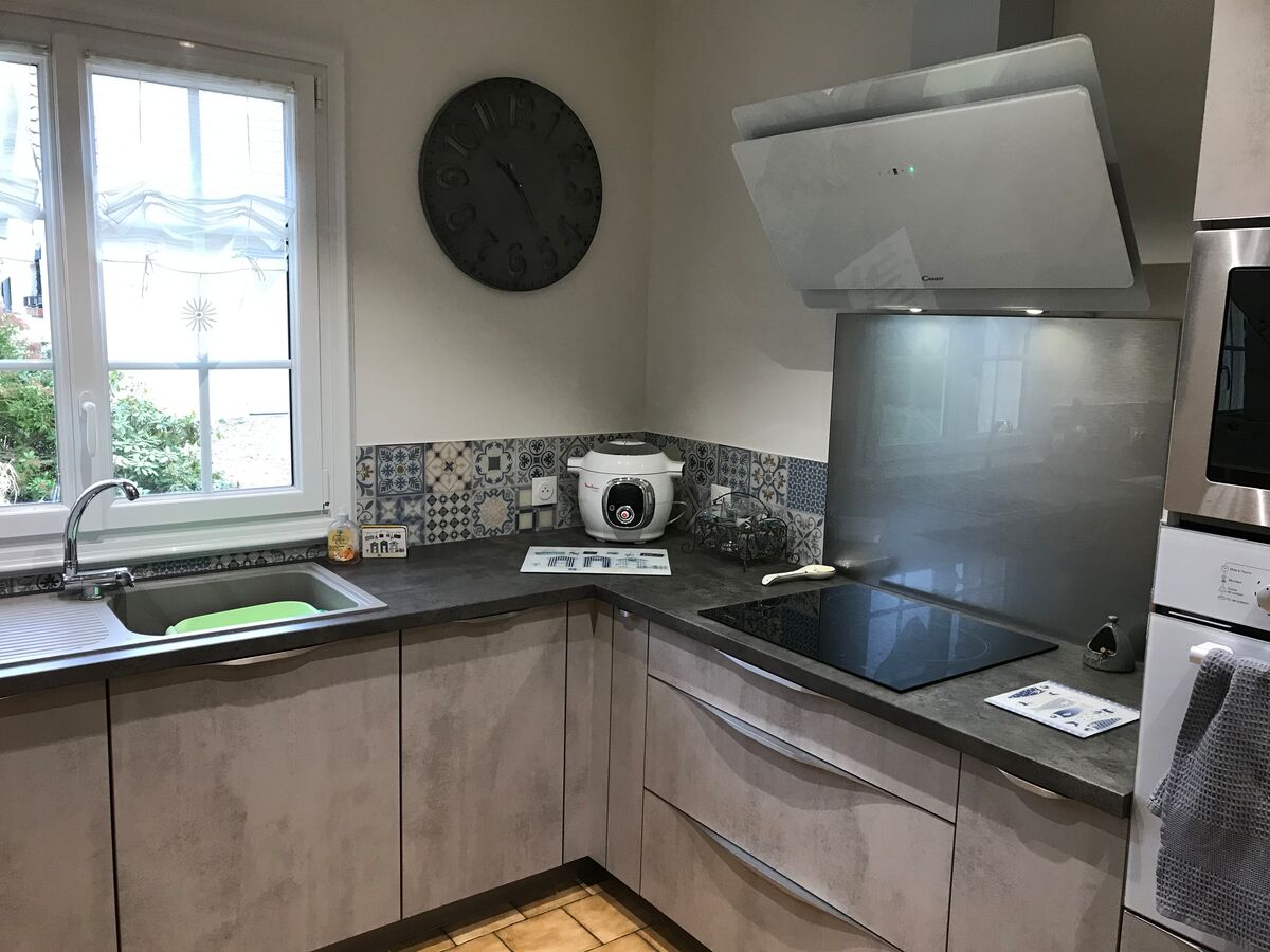 Rénovation cuisine équipée sur mesure Trend Béton Clair